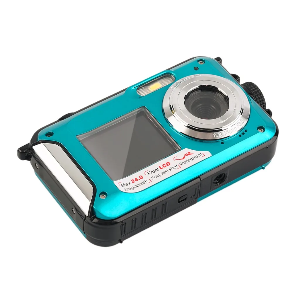 2,7 дюймов TFT цифровая водостойкая камера 24MP MAX 1080 P двойной экран 16x цифровой зум видеокамера HD268 подводная камера