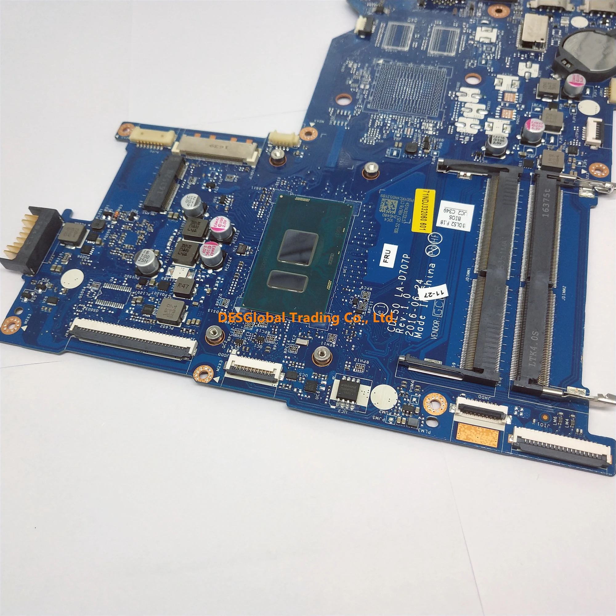 Best  For HP 15-AY 15T-AY Laptop Motherboard i5-7200U 910471-001 909213-001/501 Mainboard CDL50 LA-D707P 
