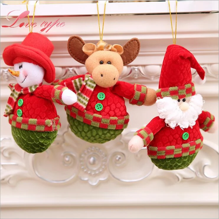 1 шт. Merry Новогодние товары Санта Клаус/Снеговик/Оленей Кукла елка Подвески