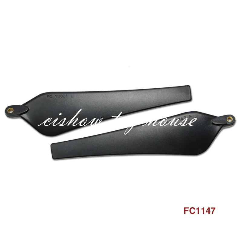 FCMODEL 1147 11 4 7 Inch 2 Blades Folding Propeller Props CW CCW 1 Pair Total