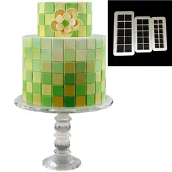 3 шт. Геометрия квадратная сетка печенье с мастикой форма для выпечки помадка плесень помадка торт приборы для украшения выпечки формы