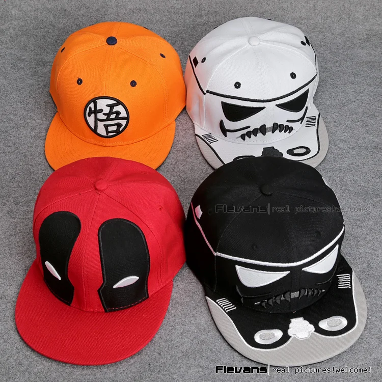 Prix pour Star Wars Deadpool Dragon Ball Snapback Casquettes chapeau Frais Adulte Lettre Casquette de baseball Bboy Hip-Hop Chapeaux Pour Hommes Femmes ANHT092 Prix pour Star Wars Deadpool Dragon Ball Snapback Casquettes chapeau Frais Adulte Lettre Casquette de baseball Bboy Hip-Hop Chapeaux Pour Hommes Femmes ANHT092