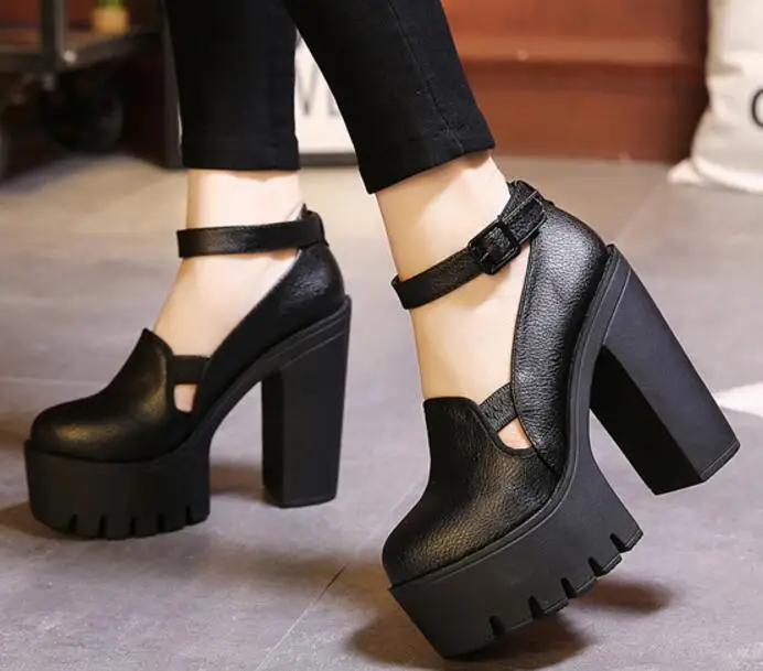 Plate Femmes Zapatos Sapato Filles Talons Black P170058 Cheville Gladiateur Féminin Femme Haute Mujer Chaussure Pompes Boucle forme Chaussures wBq41qz
