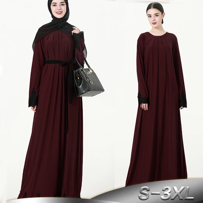

2019 Kaftan Abaya Robe Dubai Islam Arabic Muslim Dress Caftan Malaysia Hijab Dress Abayas Women Jilbab Turkish Islamic Clothing