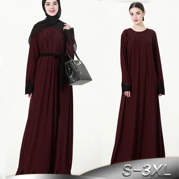

2019 Kaftan Abaya Robe Dubai Islam Arabic Muslim Dress Caftan Malaysia Hijab Dress Abayas Women Jilbab Turkish Islamic Clothing