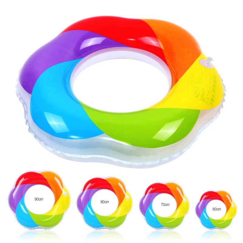 

Summer Inflatable Ring Colorful Windmill Pattern Circle For Swimming water sports Swimming Pool Boardwalk Swim Ring