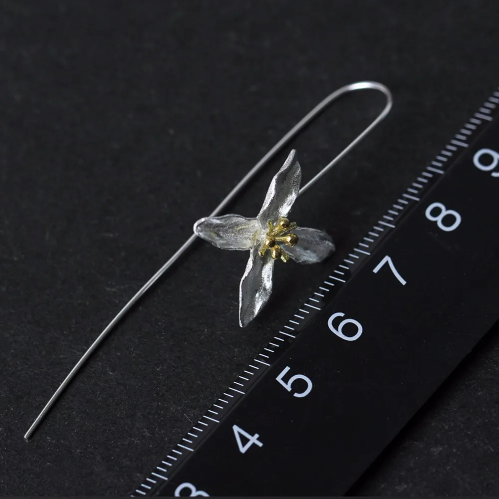 Handmade Genuine 925 Sterling Silver Special Poetic Clover Dangle Earrings Ethnic Vintage New Fashion Jewelry pendientes plata Fine Jewelry