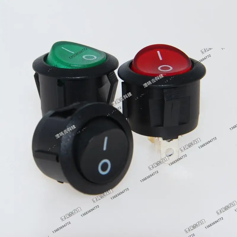 

[SA]Power switch RLEIL Round Rocker Switch Rocker Switch AC 220V single red RL3-5-BR--100PCS/LOT