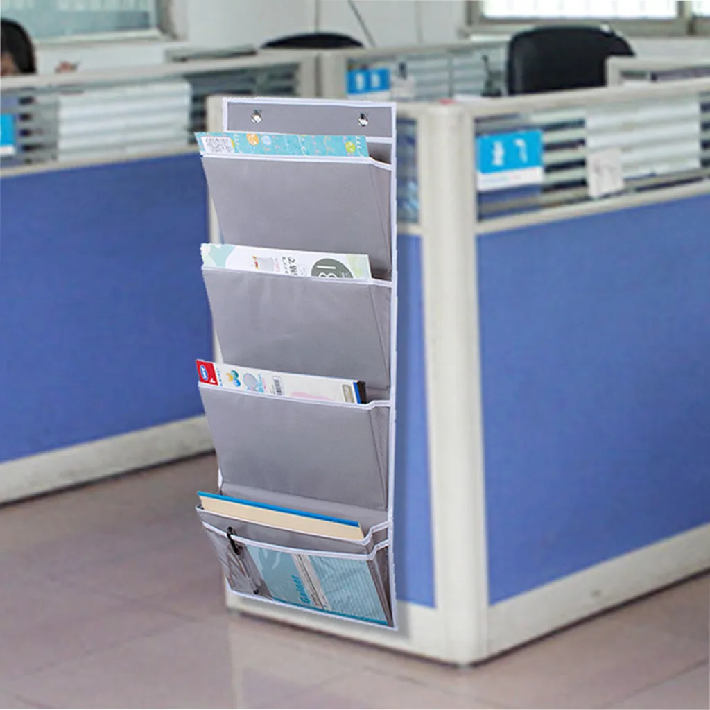 

Large 4 Pocket file cosmetics daily necessities storage hanging bag Door Wall Closet Sundries Hanging Storage Bag Organizer