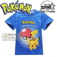 2016 New Arrivals Marca de Roupas Anime Dos Desenhos Animados Pokemon Pikachu t camisa para Crianças Meninas Menino Unissex Moda Hip Hop Tee topos