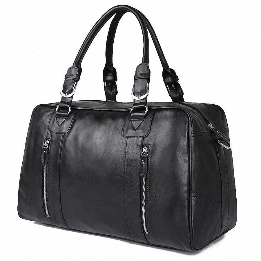 Echtes Leder Reisetasche Männer Vintage Reise seesack große Kuh Leder Tragen Auf Gepäck Wochenende große schulter Tasche LI-2342