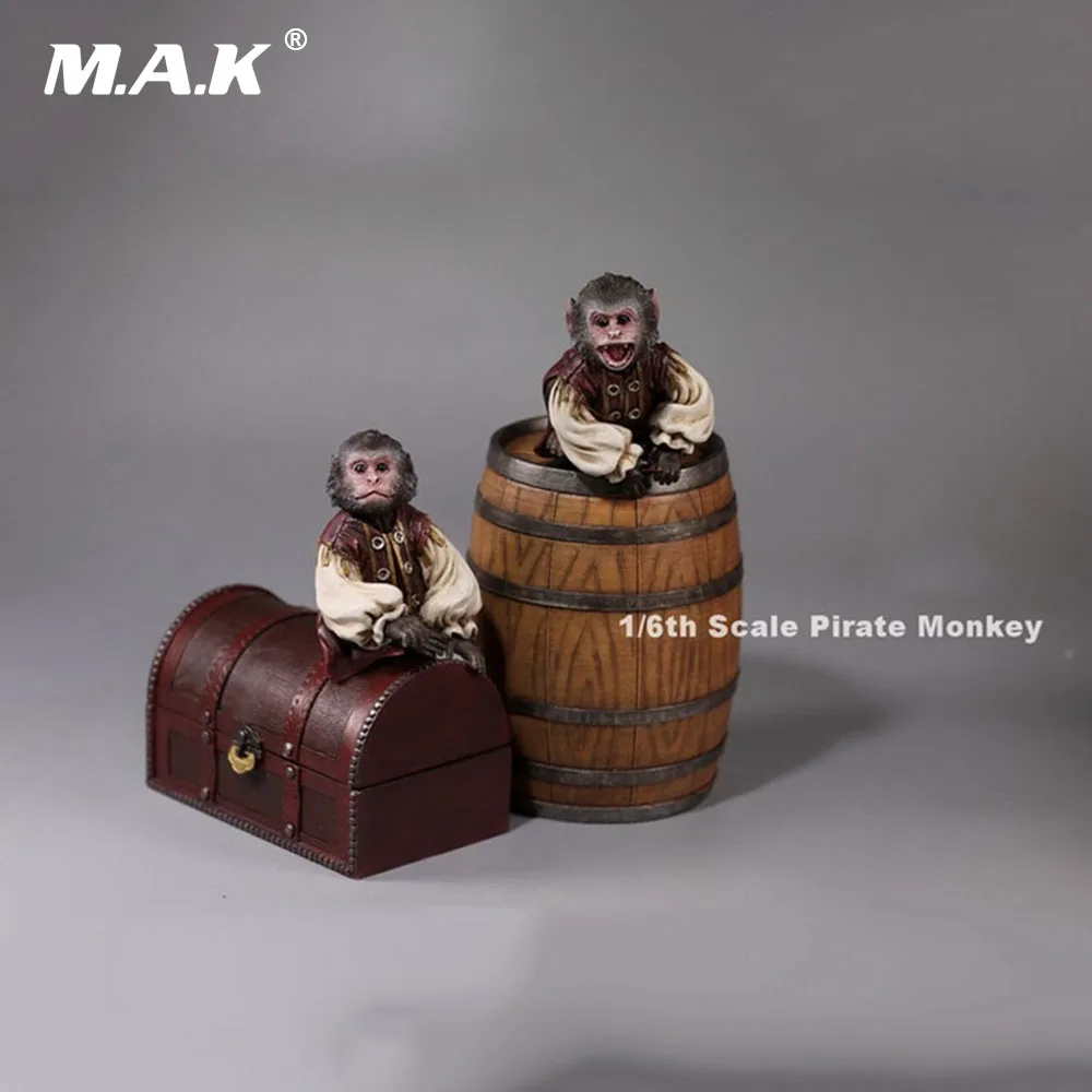 Аксессуары в масштабе 1:6 Пиратская обезьяна бочка для вина бокс с сокровищами