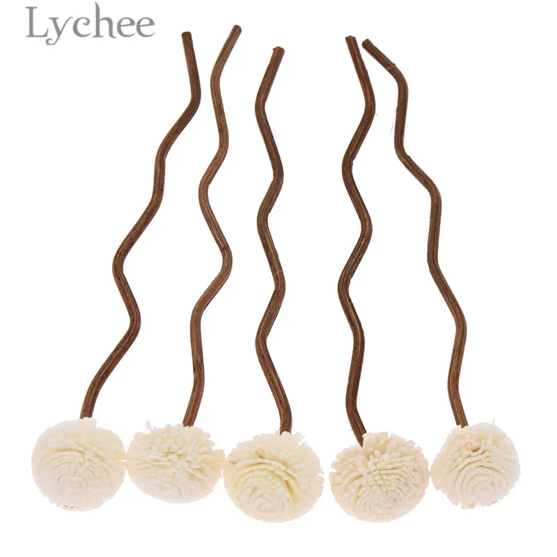

Lychee 5pcs Daisy Flower Wavy Rattan Diffuser Stick Incense Aromatic Replacement Incense Home Living Room Aromatherapy