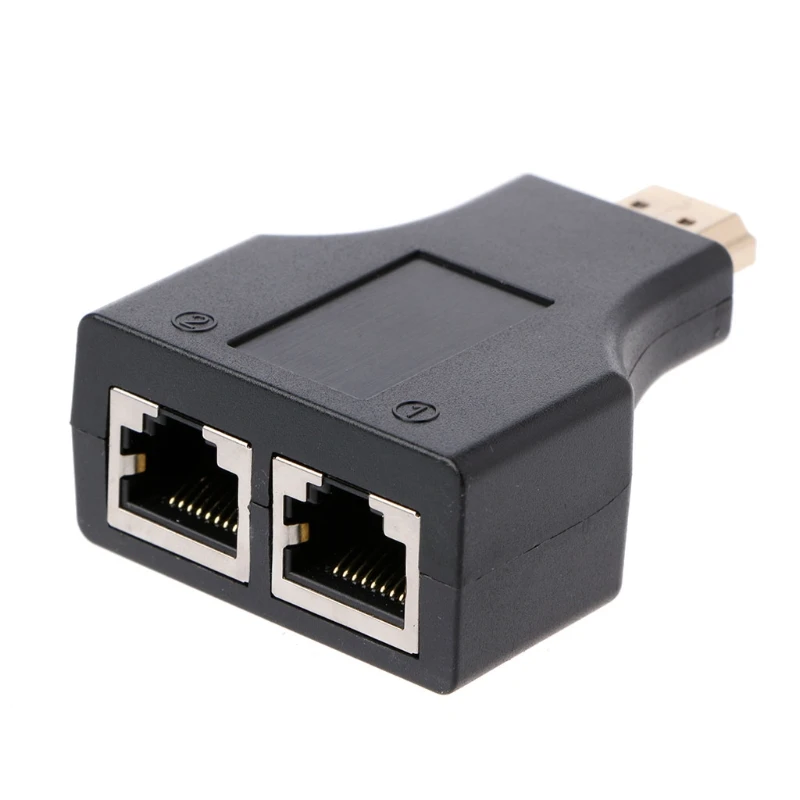 1 пара HDMI к двойной RJ45 CAT5E CAT6 UTP LAN Ethernet 1080 P удлинитель адаптер|Компьютерные кабели