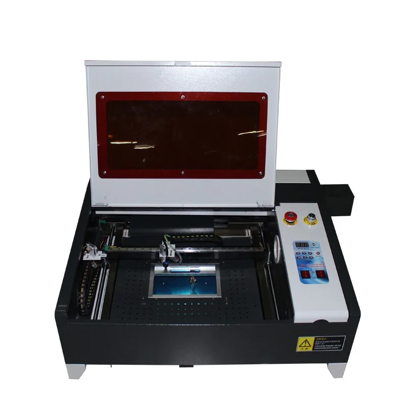 

50W cnc laser engraving cutter machine 4040M USB port with square guide rail