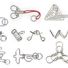 Классический паззл Металическая проволока набор мозговой тизер образовательные головоломки игры игрушки для детей и взрослых