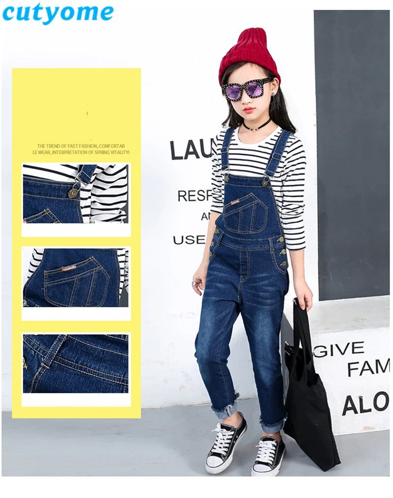 teenage girls denim overalls02