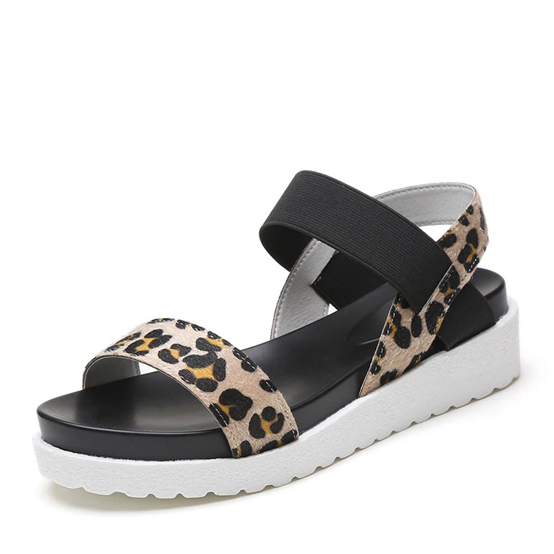 gladiator leopard sandals