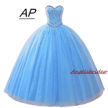 Бальные платья ANGELSBRIDEP Vestidos De 16 Anos Quinceanera платье для 16 вечерние сексуальные милые кристаллы дебютантка вечерние платья