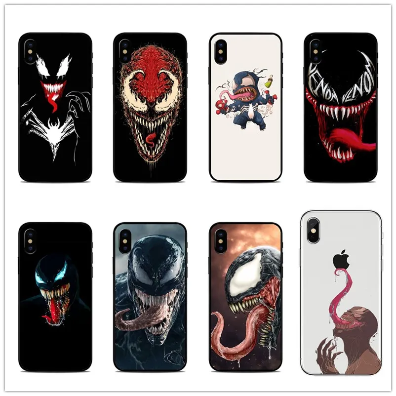 Venom новейший супер милый чехол для телефона iPhone X XS XR MAX 7plus 6 6s 7 8 8Plus 5 Человек-паук