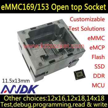

eMMC socket,11.5x13,Open top Test Burn-in socket,for eMMC programmer socket adapter,BGA169 BGA153,OP