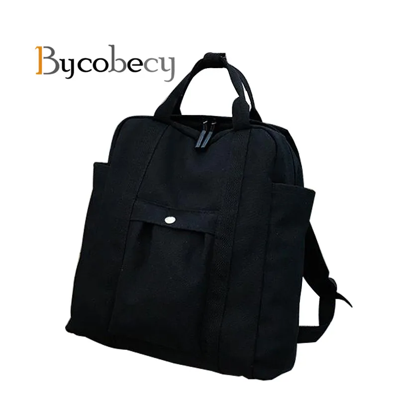 Bycobecy холщовый черно белый Рюкзак Kanken дорожная сумка женская школьная для