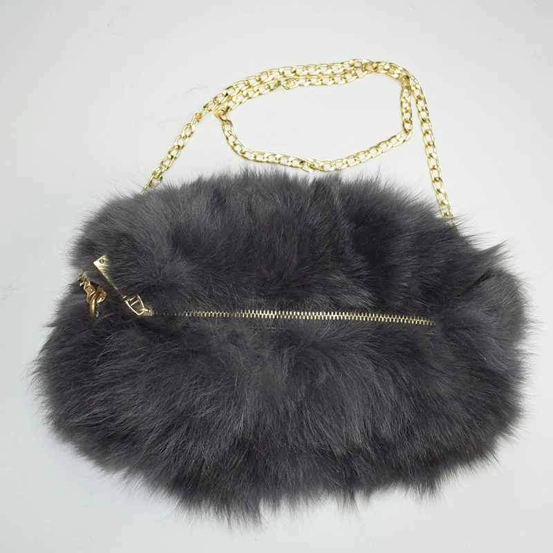 fox fur handmuff grey 1