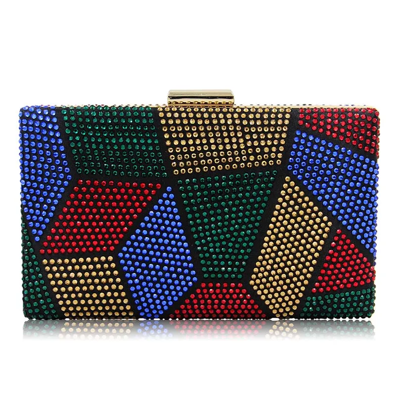 Luxy Moon Color Block Evening Bag Front View