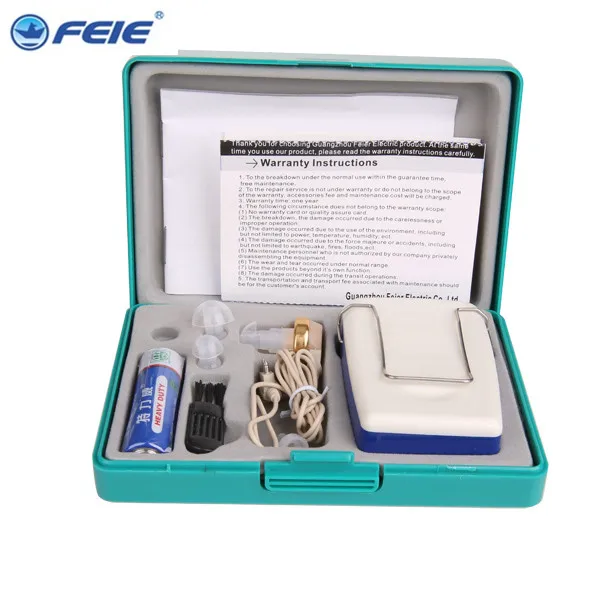 FEIE слуховой аппарат для глухих слуховых аппаратов с клипсой для ремня онлайн S-6A
