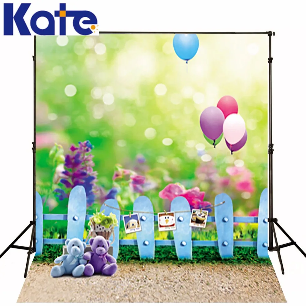 

Kate Backgrounds For Children Photo Studio Photography Baby Balloon Fences Backdrops Mini Baby Photo Background Backdrops