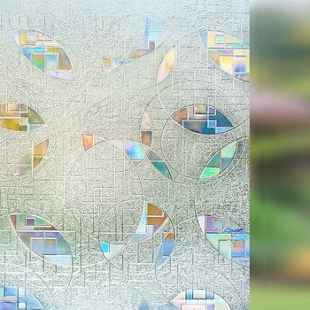 

75*400 cm PVC non-adhesive static cling glass film, frosted opaque privacy decorative window films,stained heat insulation decal