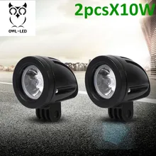 2Pcs 10W spot Mini LED Work Light 2 Inch Round LED Driving Lights Fog Lights for Motorcycle Motorbike Bike Dirt Bike Truck ATV