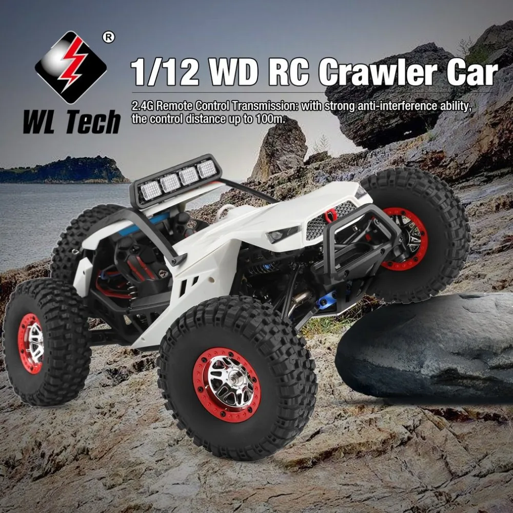 

Wltoys RC 4WD 1:12 RC Car Off Road Crawler Climbing Toys with Headlight Remote Control Vehicle Buggy Toys for Kids Gift RTR