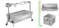 135cm Stainless Steel BBQ Pig Lamb Goat Chicken Spit Roaster Rotisserie Spit;Commercial Hog Roast Machine 2