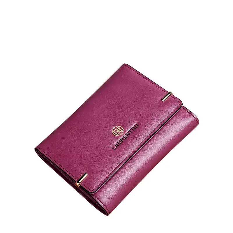 

Wallets Women Short New Wallet Trendy Simple Leather Ladies Fashion Small Female Card Purses Genuine Girls Purse High Quality