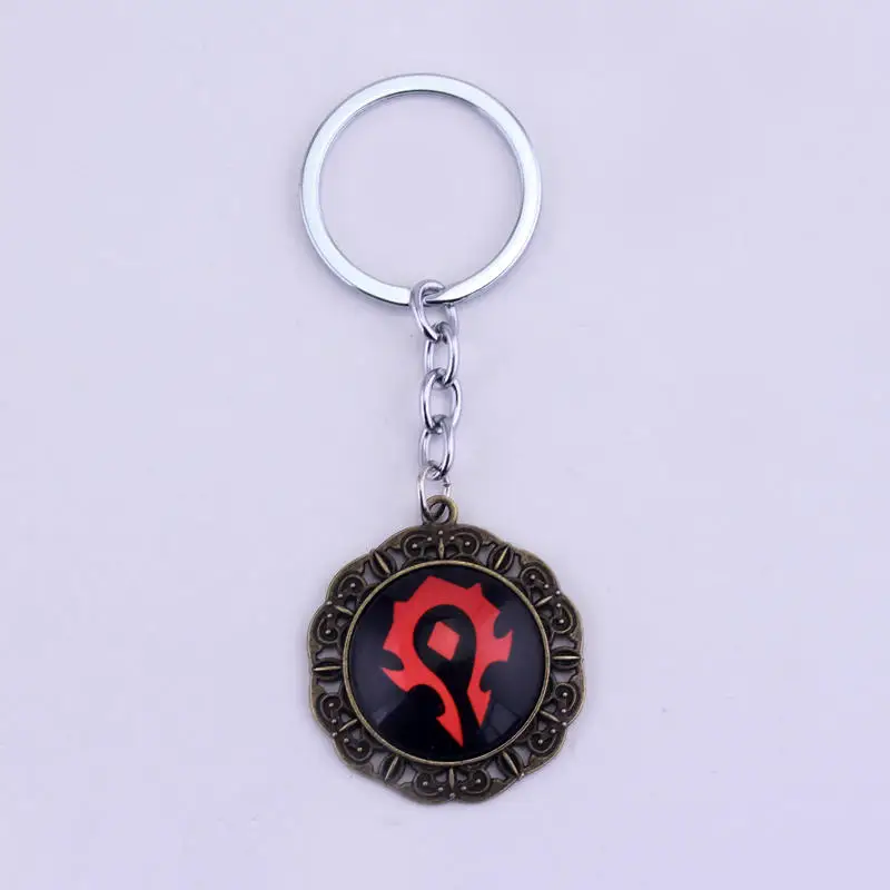 Dongsheng Game Jewelry World of Warcraft WOW Glass брелки из кабошона брелок для ключей мужчин подарки