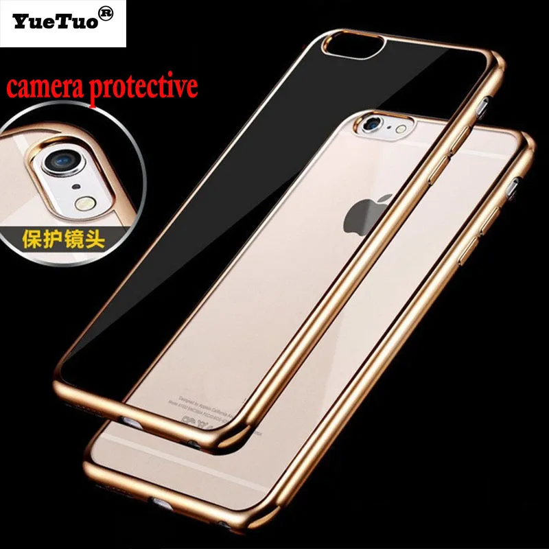 YueTuo Оригинальный чехол для apple iphone6 iphone 6 s plus 6plus 6splus розовое золото tpu прозрачный