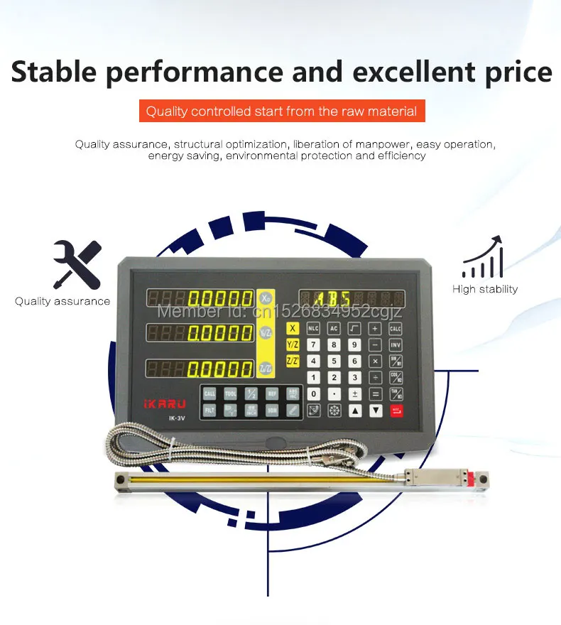 IRKARU DRO полный комплект dro 3 оси цифровой индикации дисплей IK-3V с FTN5 3 шт. 5u линейные весы/кодер/датчик " до 40"