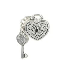 Аутентичные бусины-брелоки в форме сердца из стерлингового серебра 925 пробы для изготовления ювелирных изделий Подходит для оригинальных шармов браслеты