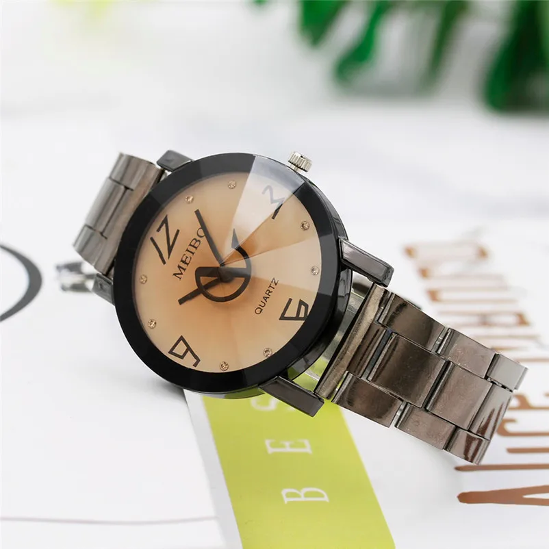 NEW Women watches bracelet watch ladies Steel Band Watch With Sharp Tipped Glass Analog Quartz Wrist Watch Montre femme Y27 (1)