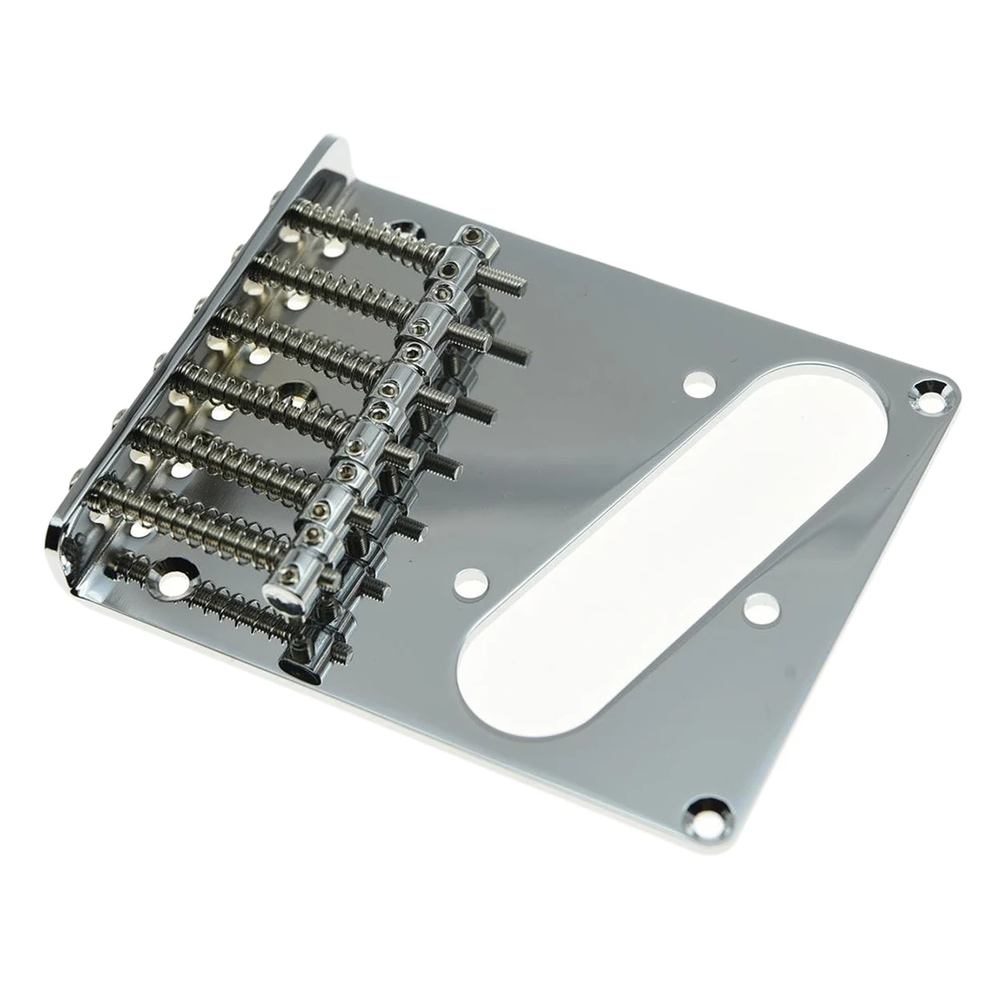 

5 PCS of (Tele Style Single Coil Guitar Bridge with 6 Barrel Saddles for Telecaster Silver)