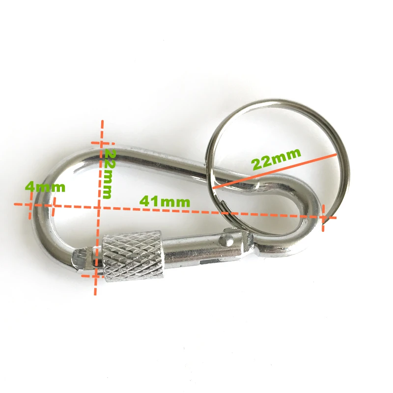 EDC.1991 12PCS Aluminum D-ring Snap Spring Hook Carabiner Lock Clip Keychain Backpack hanging buckle outdoor tools