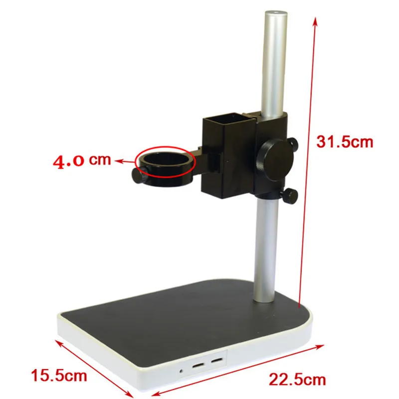 40 мм Большой Adjsutable стерео цифровой промышленности лабораторный микроскоп объектив настольная подставка двойное кольцо держатель