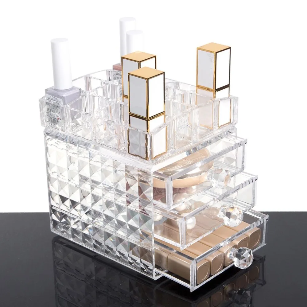 Make up Pad Cotton Balls Container Box Cosmetics Organizer Storage