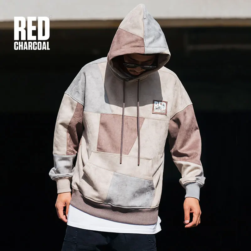 

REDCHARCOAL x STAPLE IDAF174 Suede Fabric Patchwork Hoodie
