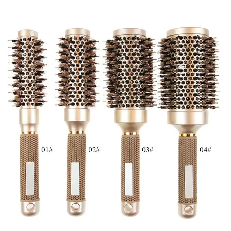 1 Pcs Round Hair Comb Ceramic Iron Round Comb Magic Hairdressing Curling Brushes Hairbrush Hair Styling Salon Tool