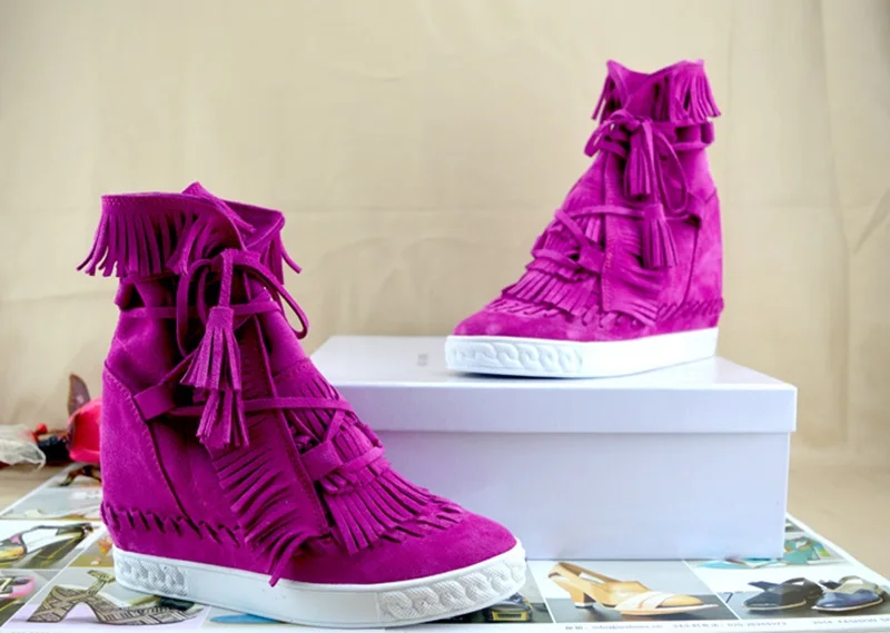 Chaussures Rond Bordées 2018 As Femmes Lacent Coins Bottines Picture Gland as Bout Pour Cuir Croissante Automne Picture En Suédé Hauteur X1gqXr
