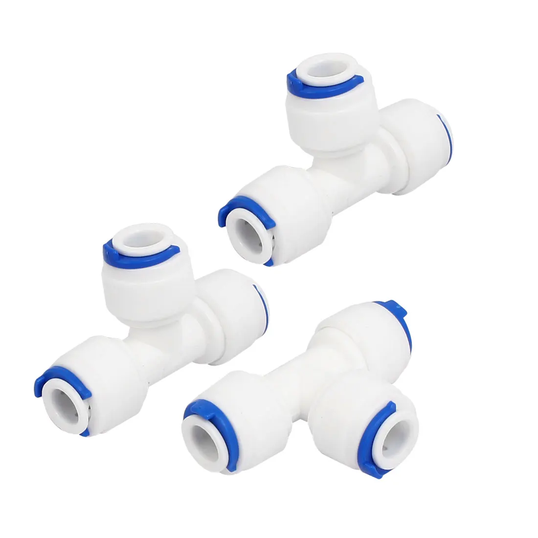1/4-inch 3 Ways Tee Shaped Tube Quick Push in Connect 3pcs for RO Water System