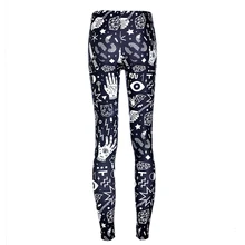 Новые женские фитнес-спортзал Леггинсы для йоги черно-белые Граффити Шаблон спортивные Леггинсы женские Quckly сухие эластичные брюки женские
