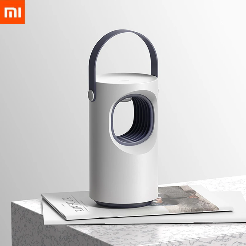 Новейший Xiaomi фиолетовый вихревой USB москитный убийца светодиодный светильник бытовой бесшумный Ночной светильник без излучения антимоскитный рассеиватель - Цвет: Белый